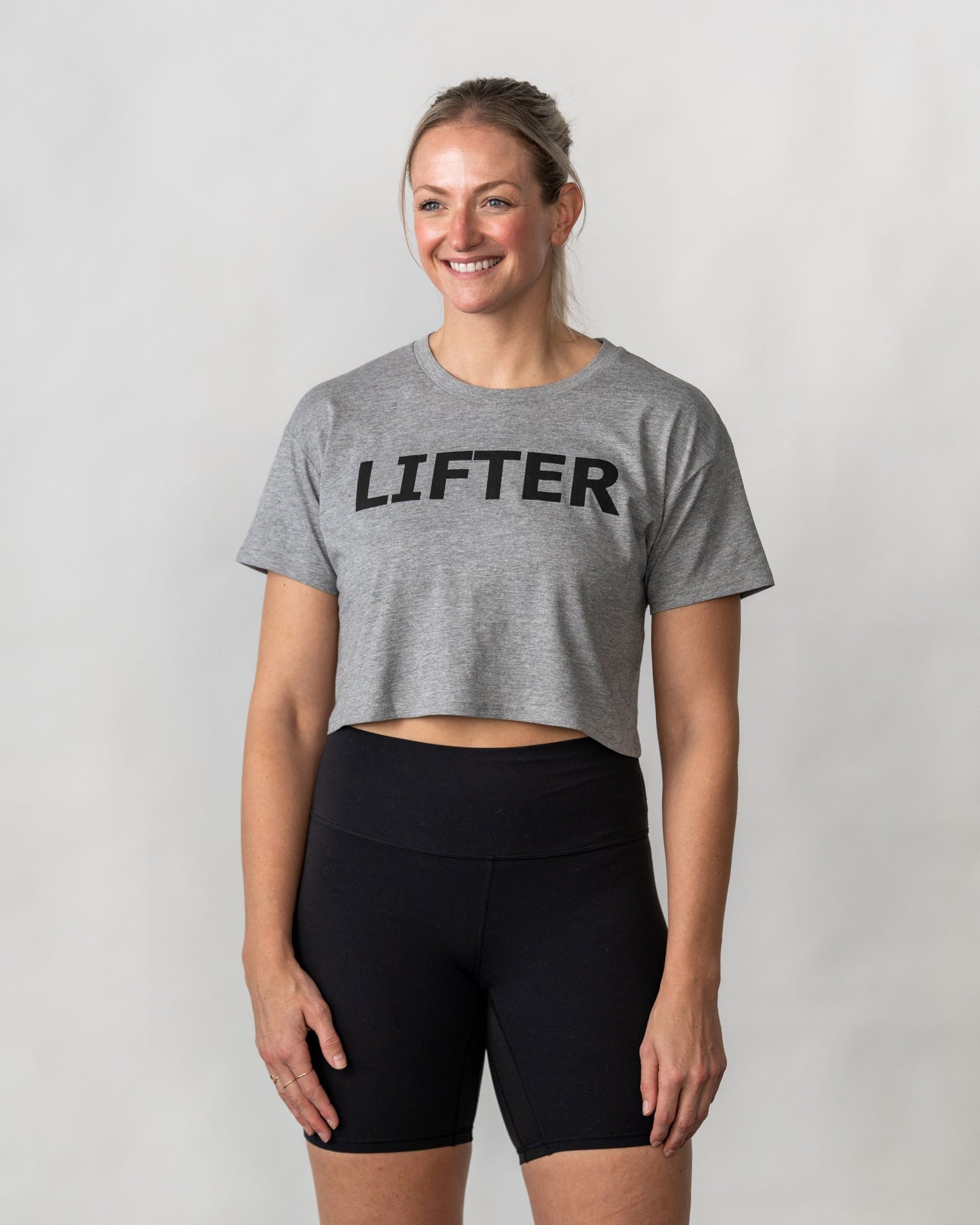 TF Cropped Shirt- Heather Grey – TINO FIT WEAR